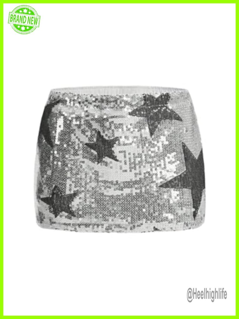 Women's Sequin Micro Mini Skirt with Shorts Sparkly Party Club Bodycon